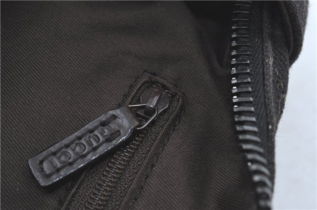 Authentic GUCCI Shoulder Hand Bag Purse GG Canvas Leather 101333 Brown J0369