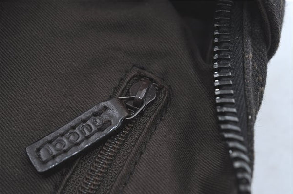 Authentic GUCCI Shoulder Hand Bag Purse GG Canvas Leather 101333 Brown J0369