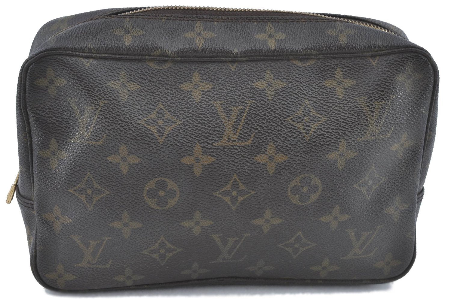 Auth Louis Vuitton Monogram Trousse Toilette 23 Clutch Hand Bag M47524 LV J0370