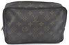Auth Louis Vuitton Monogram Trousse Toilette 23 Clutch Hand Bag M47524 LV J0370
