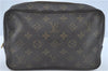 Auth Louis Vuitton Monogram Trousse Toilette 23 Clutch Hand Bag M47524 LV J0370