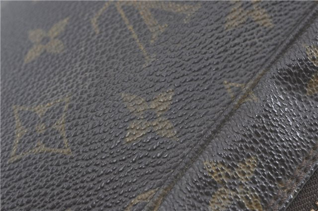 Auth Louis Vuitton Monogram Trousse Toilette 23 Clutch Hand Bag M47524 LV J0370