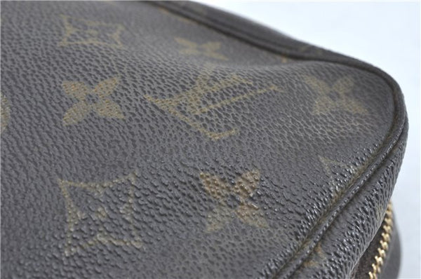 Auth Louis Vuitton Monogram Trousse Toilette 23 Clutch Hand Bag M47524 LV J0370