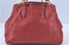 Authentic MIU MIU Leather Shoulder Hand Bag Red J0371