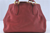 Authentic MIU MIU Leather Shoulder Hand Bag Red J0371