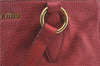 Authentic MIU MIU Leather Shoulder Hand Bag Red J0371