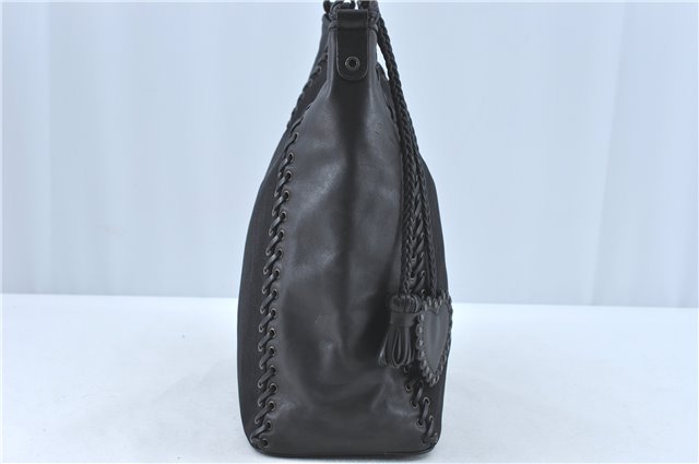 Authentic Christian Dior Trotter Shoulder Hand Bag Nylon Leather Black J0373