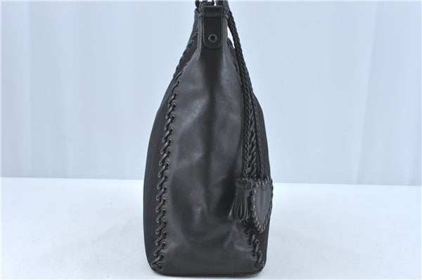 Authentic Christian Dior Trotter Shoulder Hand Bag Nylon Leather Black J0373