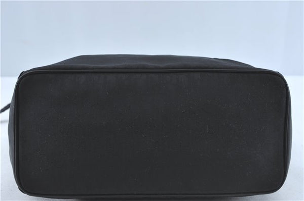 Authentic Christian Dior Trotter Shoulder Hand Bag Nylon Leather Black J0373