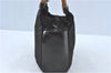 Authentic GUCCI Bamboo Hand Bag Purse Nylon Leather Brown J0375