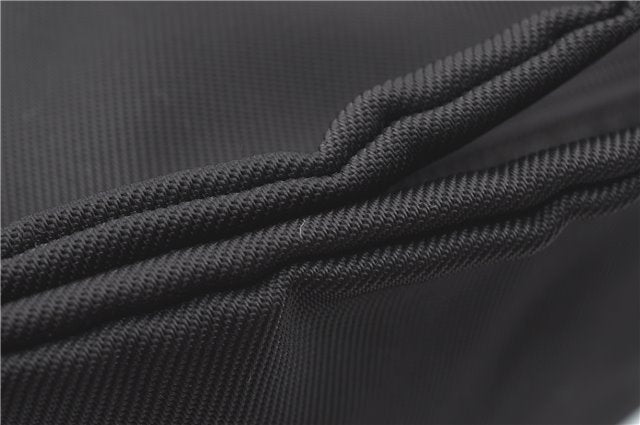 Authentic GUCCI Bamboo Hand Bag Purse Nylon Leather Brown J0375