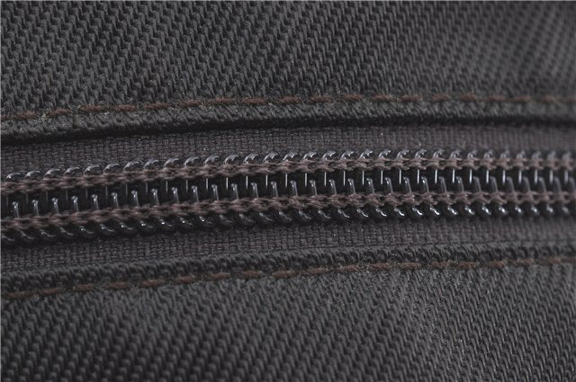 Authentic GUCCI Bamboo Hand Bag Purse Nylon Leather Brown J0375