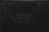 Authentic GUCCI Bamboo Hand Bag Purse Nylon Leather Brown J0375