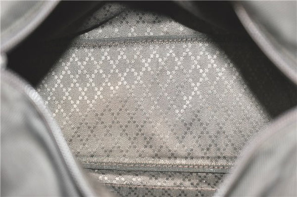 Authentic GUCCI Bamboo Hand Bag Purse Nylon Leather Brown J0375