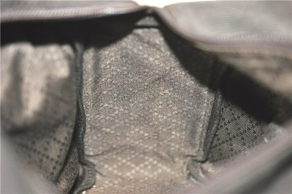 Authentic GUCCI Bamboo Hand Bag Purse Nylon Leather Brown J0375