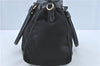 Authentic Ferragamo Gancini Nylon Leather 2Way Shoulder Tote Bag Black J0381