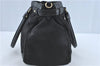 Authentic Ferragamo Gancini Nylon Leather 2Way Shoulder Tote Bag Black J0381