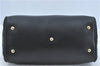 Authentic Ferragamo Gancini Nylon Leather 2Way Shoulder Tote Bag Black J0381