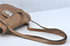 Authentic Salvatore Ferragamo Vara Shoulder Tote Bag Leather Brown SF J0383