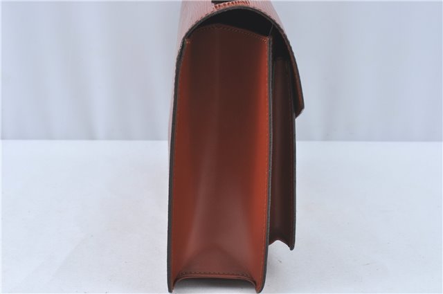 Authentic Louis Vuitton Epi Monceau 2Way Shoulder Hand Bag Brown M52123 LV J0385