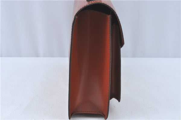 Authentic Louis Vuitton Epi Monceau 2Way Shoulder Hand Bag Brown M52123 LV J0385