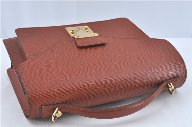 Authentic Louis Vuitton Epi Monceau 2Way Shoulder Hand Bag Brown M52123 LV J0385