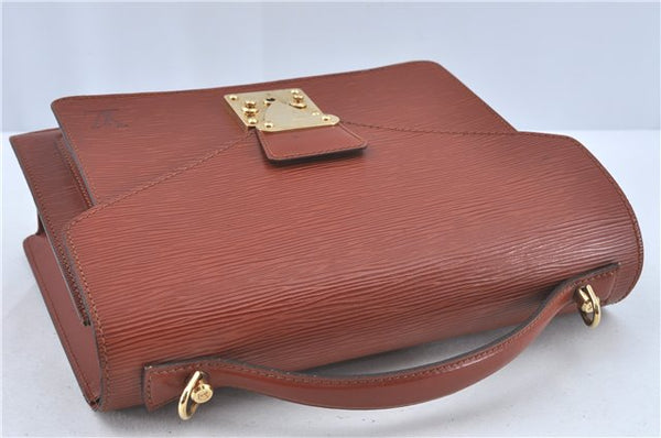 Authentic Louis Vuitton Epi Monceau 2Way Shoulder Hand Bag Brown M52123 LV J0385