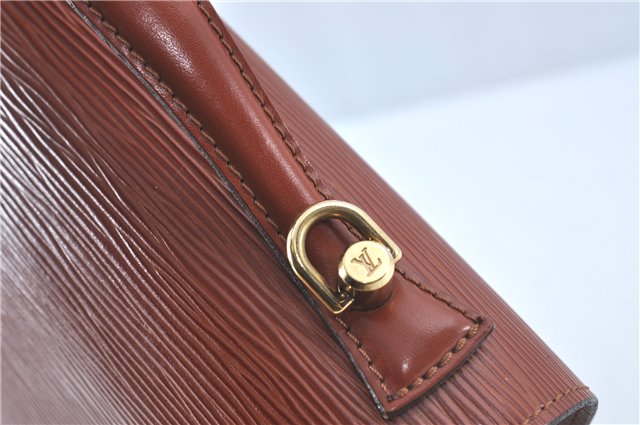 Authentic Louis Vuitton Epi Monceau 2Way Shoulder Hand Bag Brown M52123 LV J0385