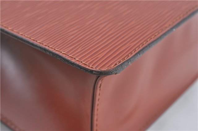 Authentic Louis Vuitton Epi Monceau 2Way Shoulder Hand Bag Brown M52123 LV J0385