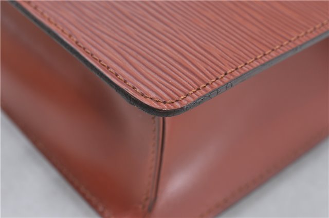 Authentic Louis Vuitton Epi Monceau 2Way Shoulder Hand Bag Brown M52123 LV J0385