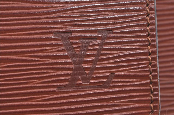 Authentic Louis Vuitton Epi Monceau 2Way Shoulder Hand Bag Brown M52123 LV J0385