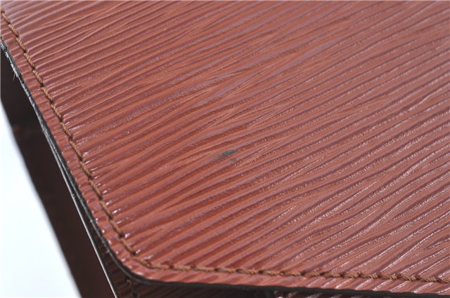 Authentic Louis Vuitton Epi Monceau 2Way Shoulder Hand Bag Brown M52123 LV J0385