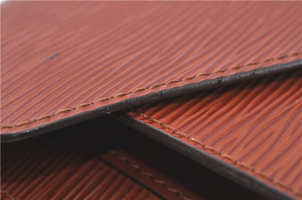 Authentic Louis Vuitton Epi Monceau 2Way Shoulder Hand Bag Brown M52123 LV J0385