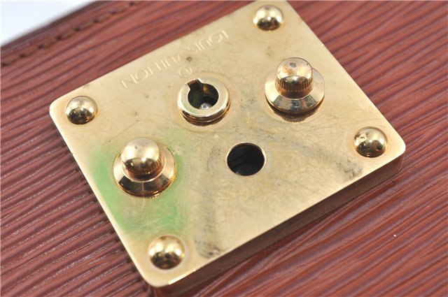 Authentic Louis Vuitton Epi Monceau 2Way Shoulder Hand Bag Brown M52123 LV J0385