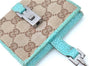 Auth GUCCI Jackie Bifold Wallet Purse GG Canvas Leather 05470 Brown Blue J0404