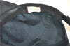 Authentic GUCCI Web Sherry Line Cap GG Canvas Leather Size M 200035 Black J0410