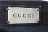 Authentic GUCCI Web Sherry Line Cap GG Canvas Leather Size M 200035 Black J0410