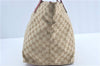 Authentic GUCCI Shoulder Tote Bag GG Canvas Leather 131231 Beige Red J0418