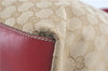 Authentic GUCCI Shoulder Tote Bag GG Canvas Leather 131231 Beige Red J0418