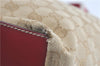 Authentic GUCCI Shoulder Tote Bag GG Canvas Leather 131231 Beige Red J0418