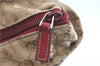 Authentic GUCCI Shoulder Tote Bag GG Canvas Leather 131231 Beige Red J0418