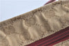 Authentic GUCCI Shoulder Tote Bag GG Canvas Leather 131231 Beige Red J0418