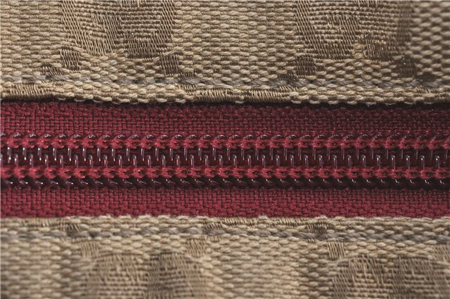 Authentic GUCCI Shoulder Tote Bag GG Canvas Leather 131231 Beige Red J0418