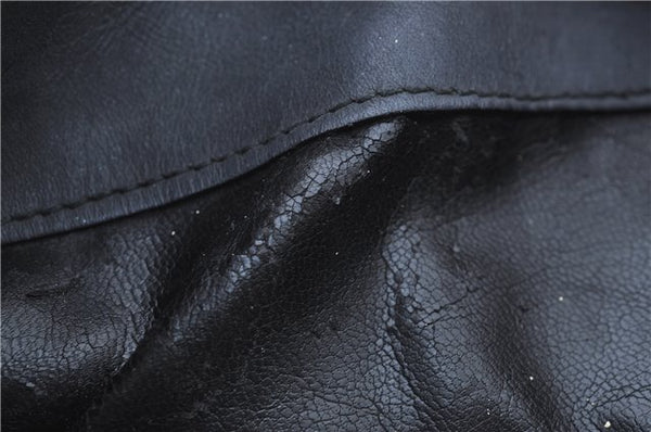 Authentic GUCCI Bamboo Shoulder Bag Suede Leather Brown Black J0426