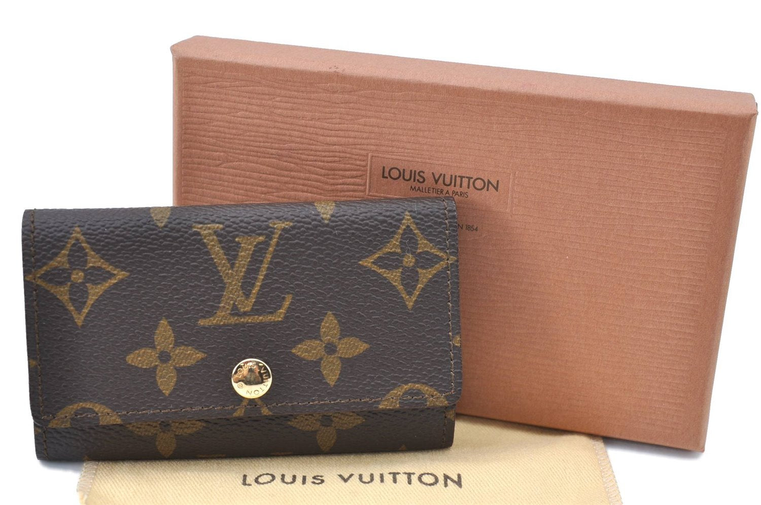 Authentic Louis Vuitton Monogram Multicles 6 Six Hooks Key Case M62630 Box J0429
