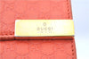 Auth GUCCI Micro GG Guccissima Leather Bifold Wallet Purse 257015 Orange J0432