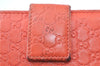 Auth GUCCI Micro GG Guccissima Leather Bifold Wallet Purse 257015 Orange J0432