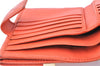 Auth GUCCI Micro GG Guccissima Leather Bifold Wallet Purse 257015 Orange J0432