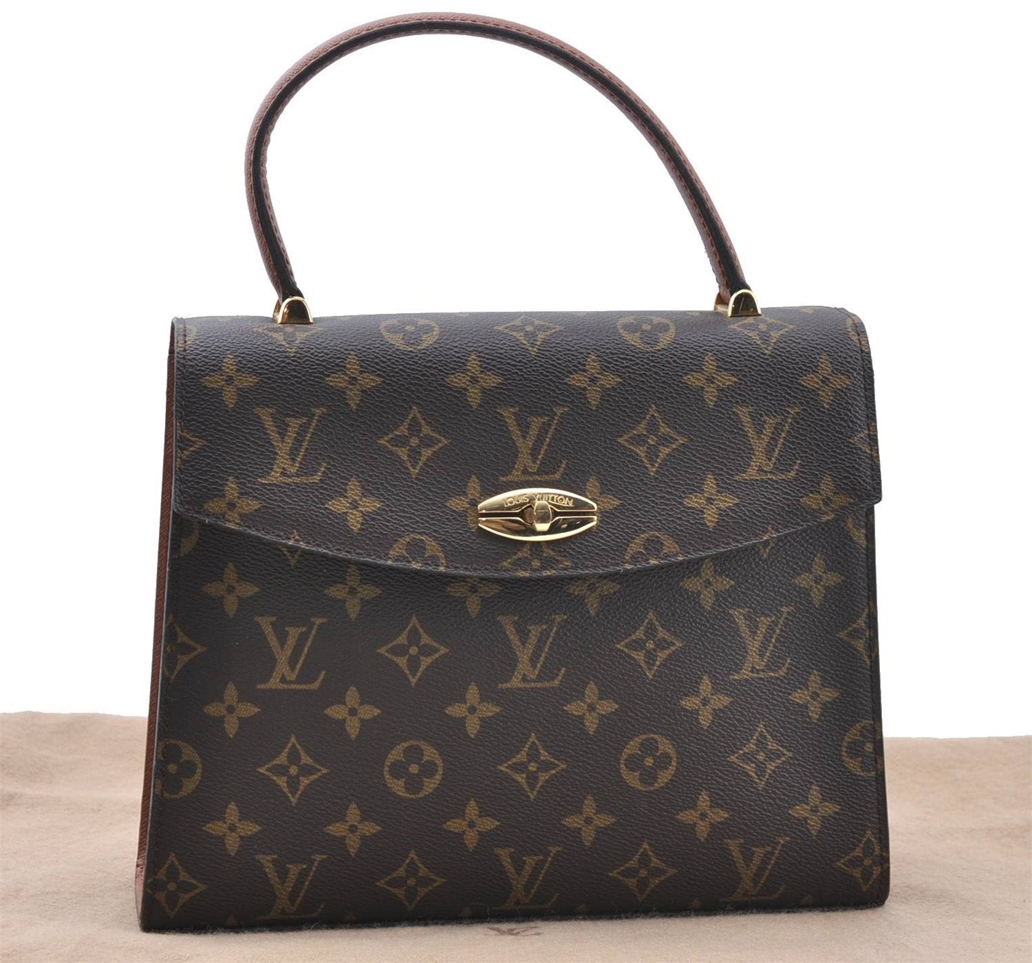 Authentic Louis Vuitton Monogram Malesherbes Hand Bag M51379 LV J0435