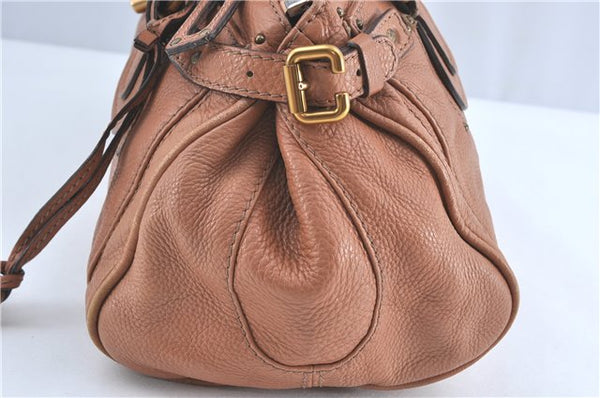 Authentic Chloe Paddington Leather Shoulder Hand Bag Brown J0448